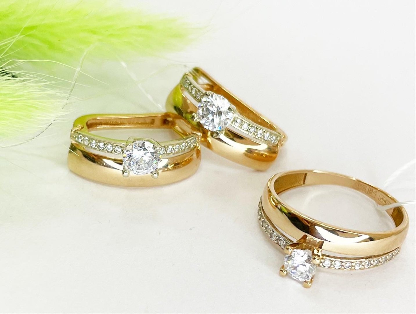 Ab 5747364768 вес 5.97 г золото, фианит купить,NaN