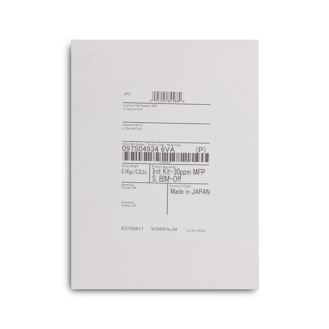 Комплект инициализации Xerox VersaLink С7030 (097S04934)