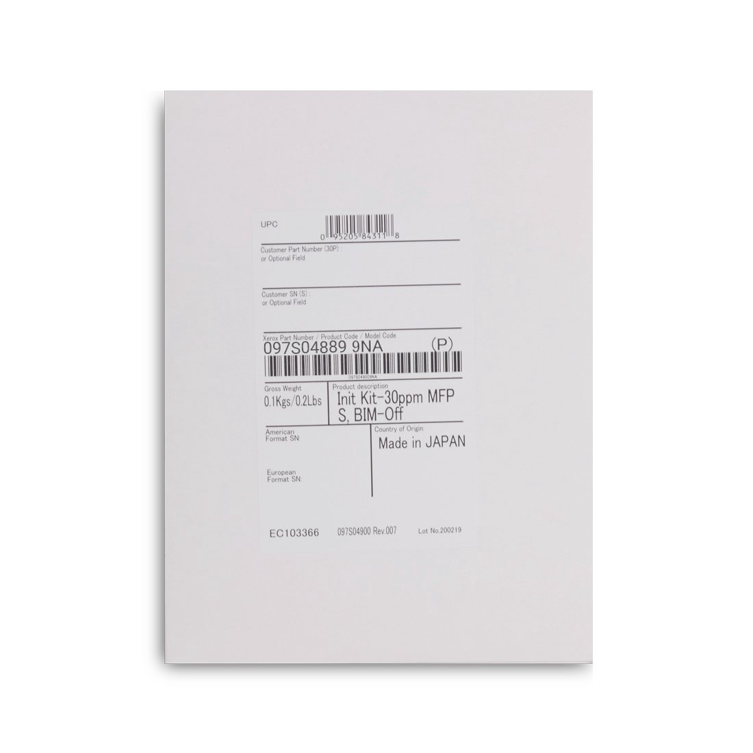 Комплект инициализации Xerox VersaLink B7030 (097S04889)