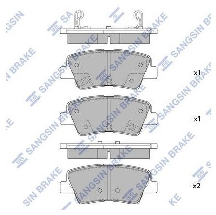 Колодки HI-Q задние SP1401 4 шт купить,NaN