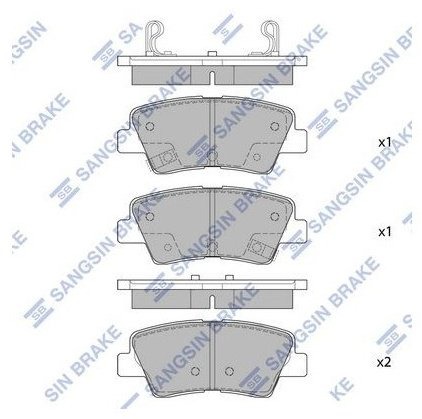Колодки HI-Q задние SP1401 4 шт купить,NaN