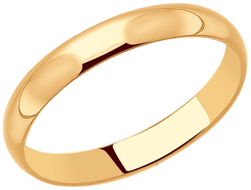 Кольцо Diamant 4527012_130320277 размер 20 вес 1.39 г золото, без вставок купить,NaN