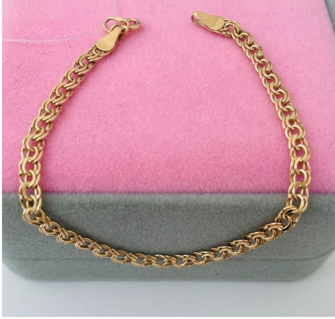 Браслет Italian Gold 11807741 длина 19 см, вес 2.56 г золото, плетение бисмарк купить,204800