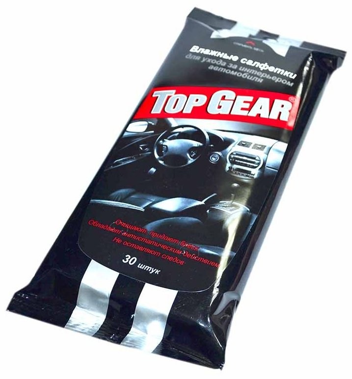 Влажные салфетки Top Gear Для салона автомобиля 48039 30 шт