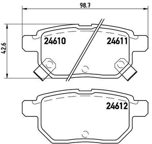 Колодки Brembo задние P 83 083 купить,NaN