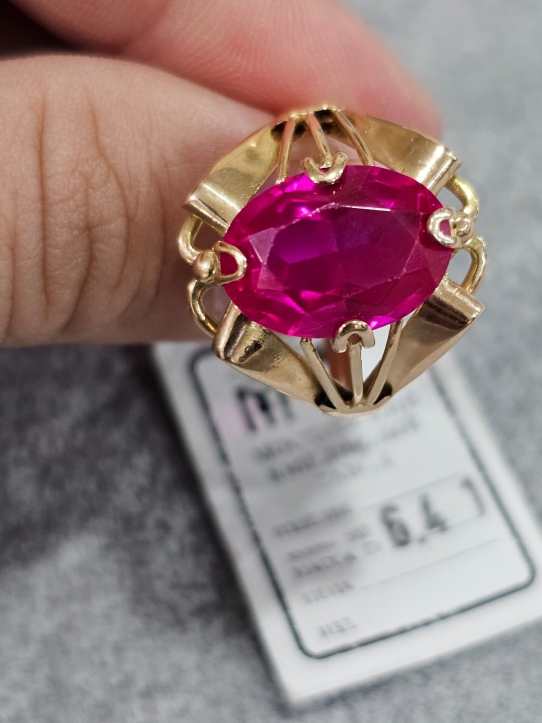 Кольцо Anartxy Gold_Anar размер 18.5 вес 6.41 г золото, гранат купить,NaN