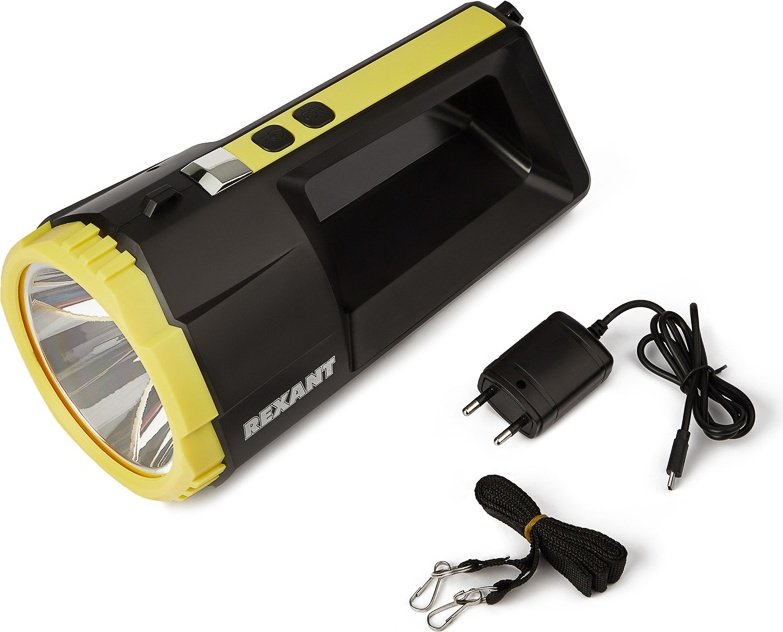 REXANT Фонарь power bank, фронтальный и боковой свет желтый купить,NaN