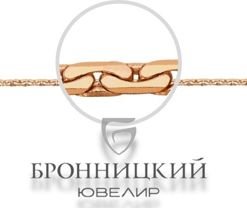 Цепь Бронницкий Ювелир V11055141150_50 длина 50 см, вес 5.08 г золото, плетение якорное купить,NaN