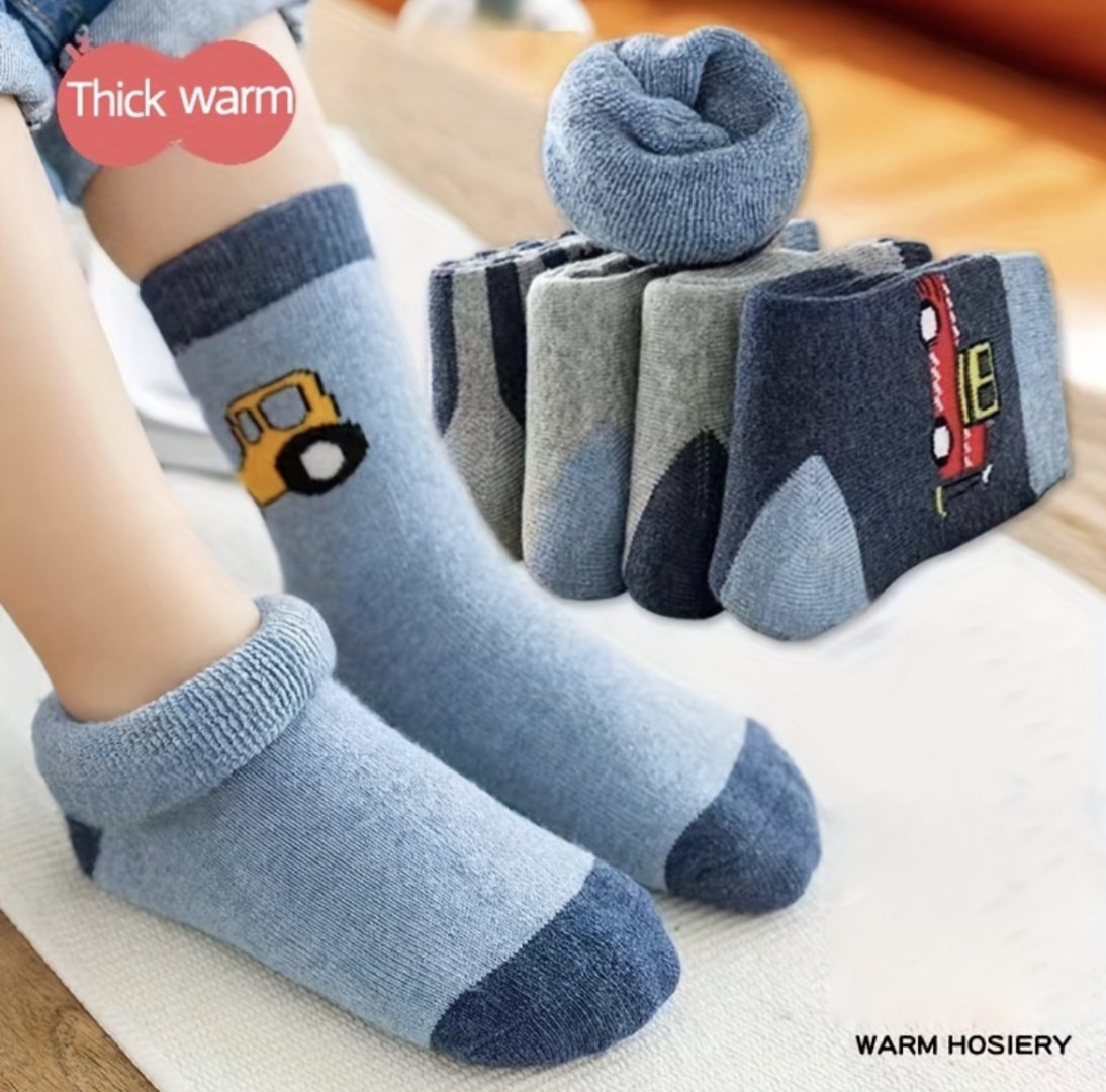 Носки Теплые, для мальчиков 5 пар мультиколор 5-7 лет