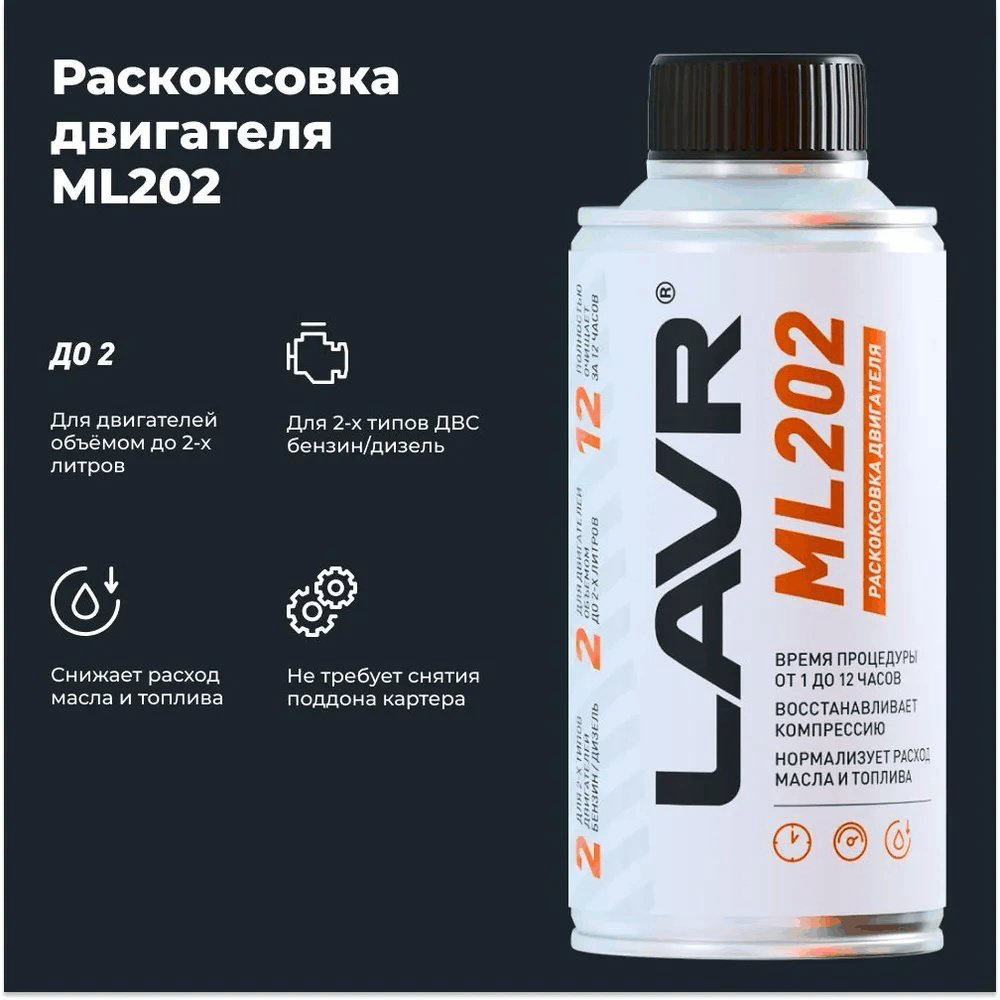 LAVR промывка LN2505 Раскоксовывание двигателя 0.2 л купить,NaN