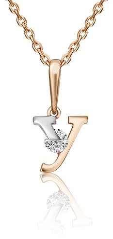 Подвеска ЮЗ Платина 03-3119-У-501-1111-38 вес 0.59 г золото, фианит Swarovski купить,NaN