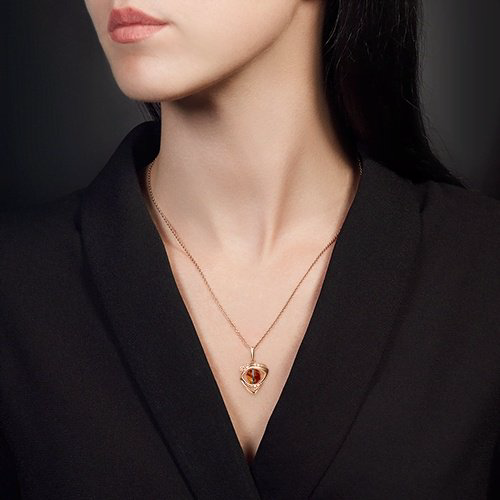 Подвеска PLATINA 03-2992-00-271-1110-46 вес 1.48 г золото, янтарь купить,NaN