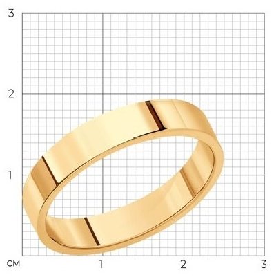 Кольцо Diamant 51-111-00329-1_19 размер 19 вес 2.4 г золото, без вставок купить,NaN