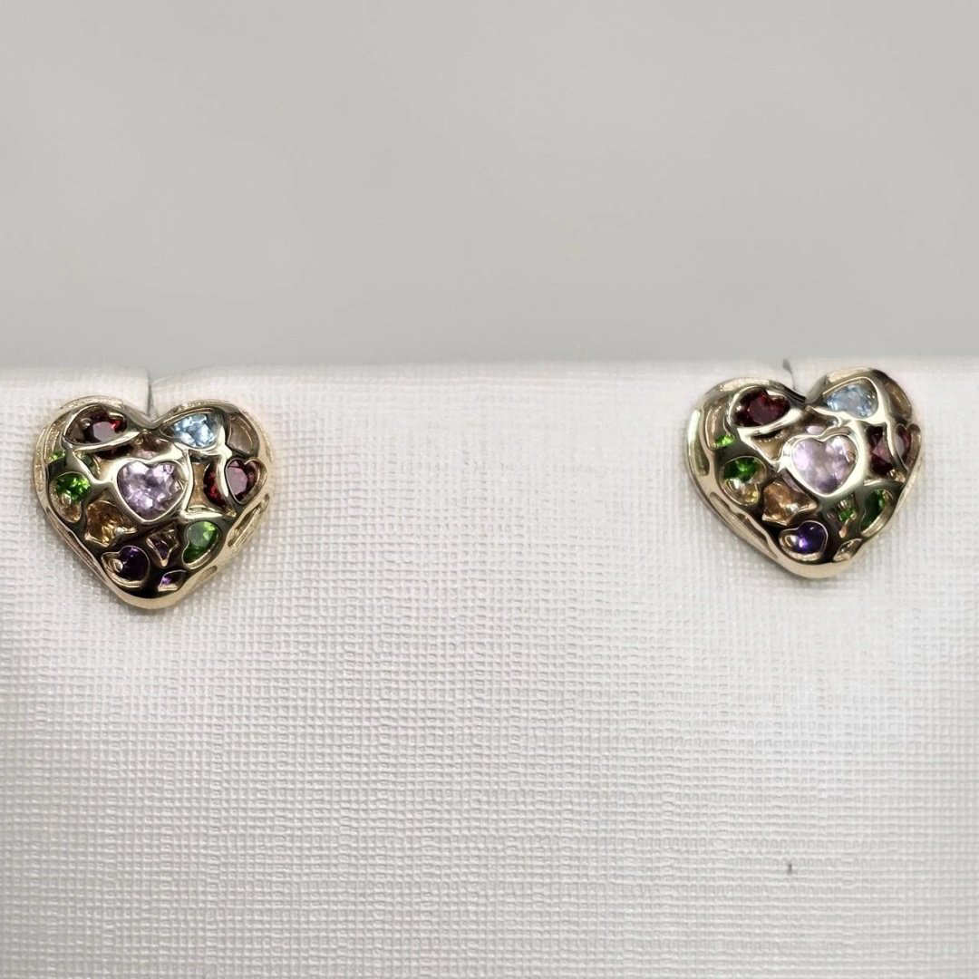 Серьги Deimantas 119849835 вес 1.91 г золото, аметист, цитрин, топаз купить,NaN