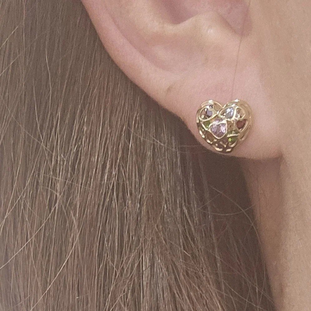 Серьги Deimantas 119849835 вес 1.91 г золото, аметист, цитрин, топаз купить,NaN