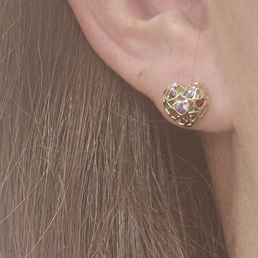 Серьги Deimantas 119849835 вес 1.91 г золото, аметист, цитрин, топаз купить,NaN