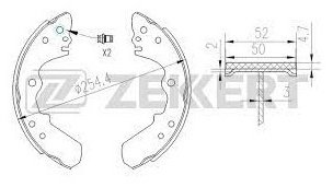 Колодки Zekkert задние BK4165 купить,NaN