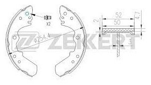 Колодки Zekkert задние BK4165 купить,NaN