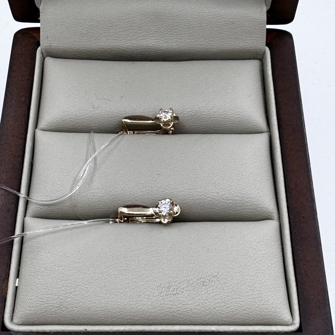 Серьги Dinara Gold 976014438 вес 1.2 г золото, фианит купить,NaN