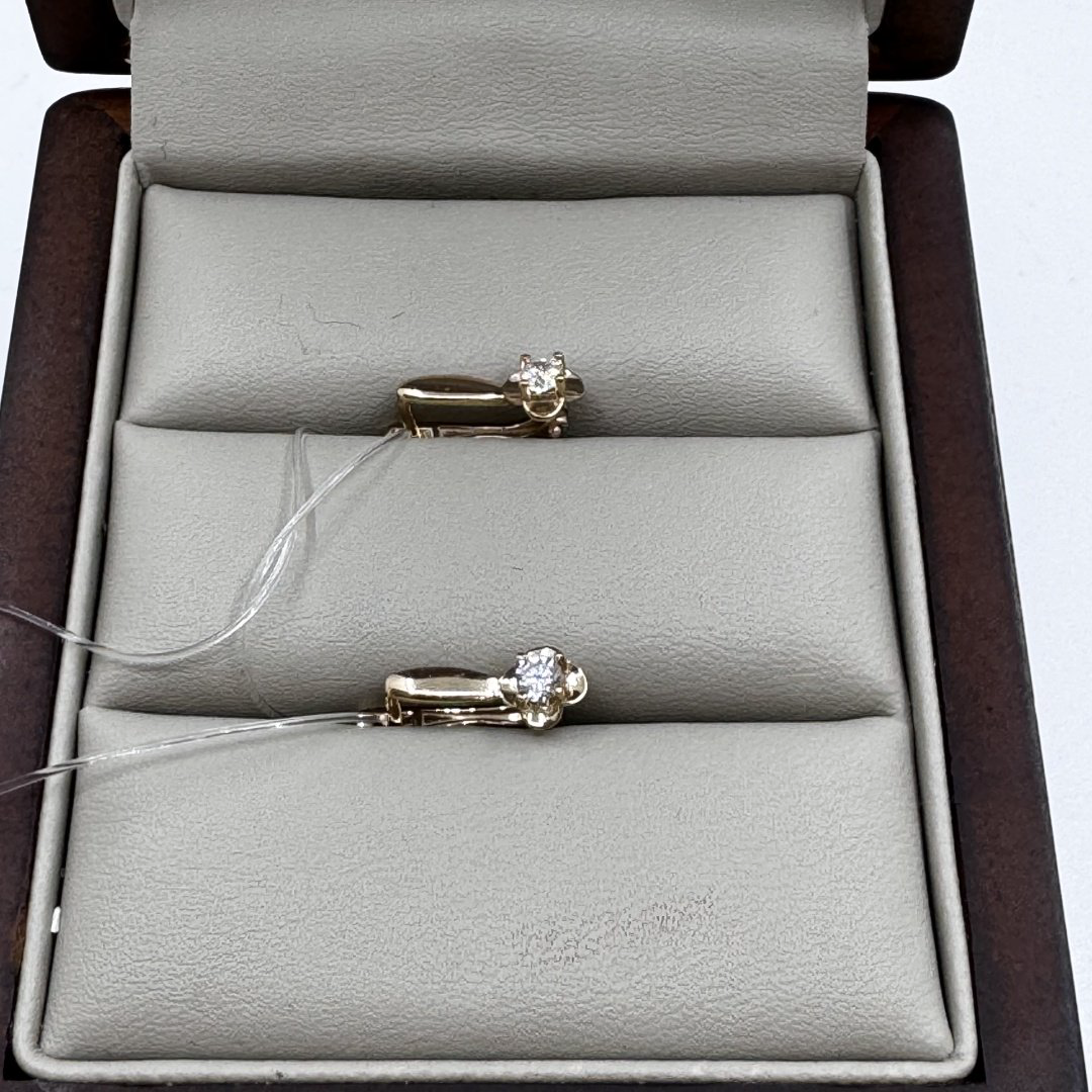 Серьги Dinara Gold 976014438 вес 1.2 г золото, фианит купить,NaN