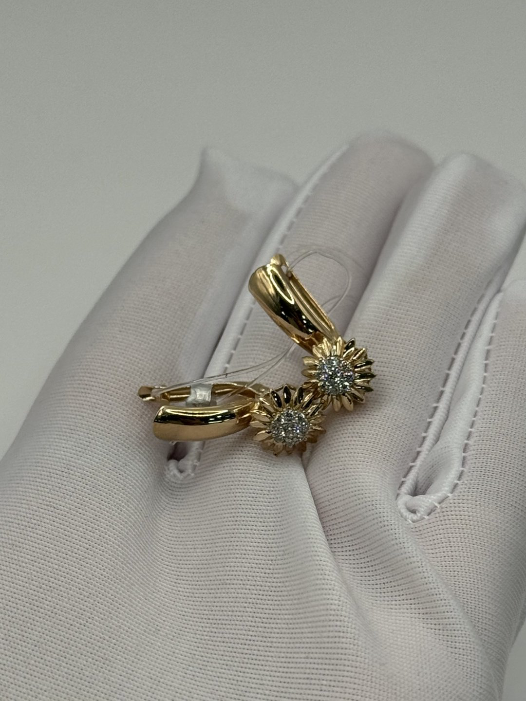 Серьги Алтын 4675468 вес 2.65 г золото, фианит купить,NaN