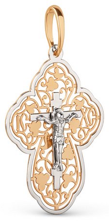 Крестик DINASTIA 501927-1002 вес 1.28 г золото, без вставок купить,NaN