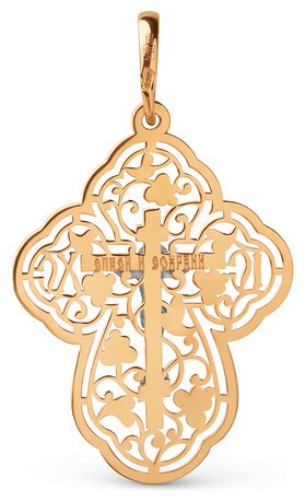 Крестик DINASTIA 501927-1002 вес 1.28 г золото, без вставок купить,NaN