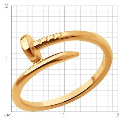 Кольцо ALEXEEV Gold &amp; Jewelry 019500 16,5 размер 16.5 вес 2.58 г золото, без вставок купить,NaN
