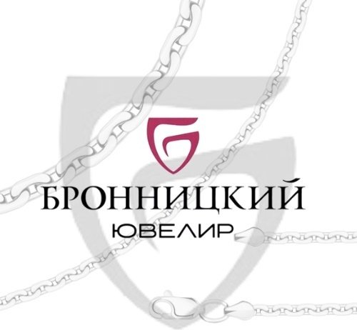 Цепь Бронницкий Ювелир 51055141145_45_3,76 длина 45 см, вес 3.76 г золото, плетение якорное купить,NaN