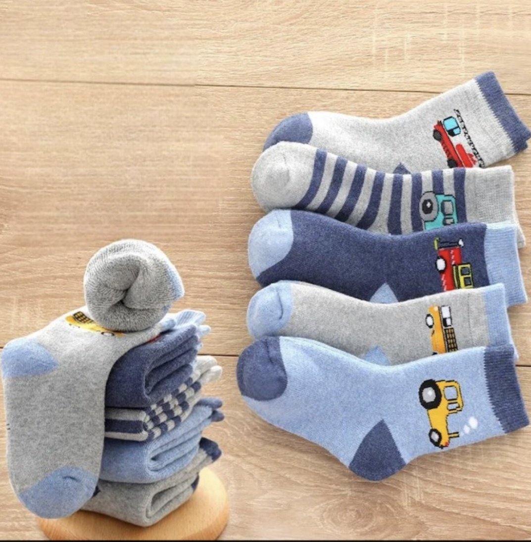Носки Носки теплые для мальчиков 3-5 лет 5 пар мультиколор 3-5 лет