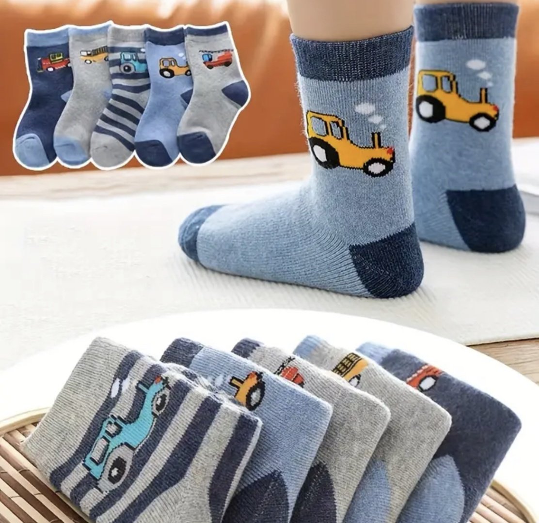 Носки Носки теплые для мальчиков 3-5 лет 5 пар мультиколор 3-5 лет