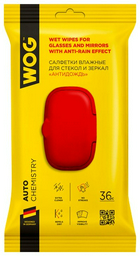 Влажные салфетки WOG Антидождь 36 шт