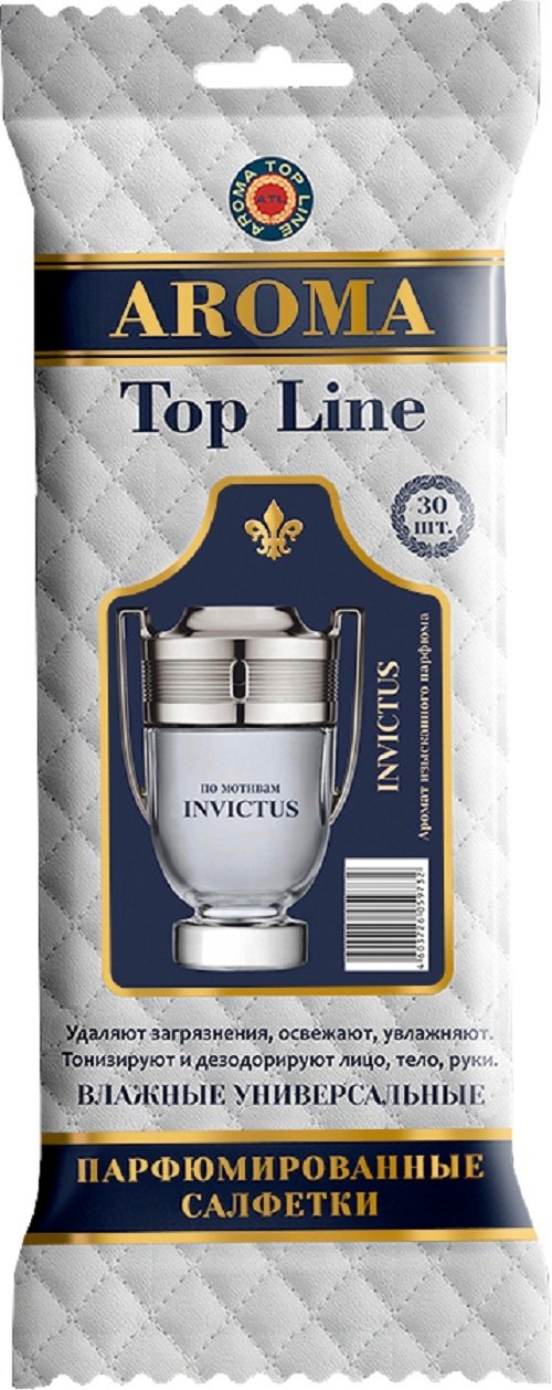Влажные салфетки Aroma Top Line Paco Rabanne Invictus 30 шт купить,NaN