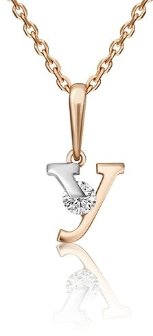 Подвеска PLATINA 03-3119-У-501-1111-38 вес 0.58 г золото, фианит купить,NaN