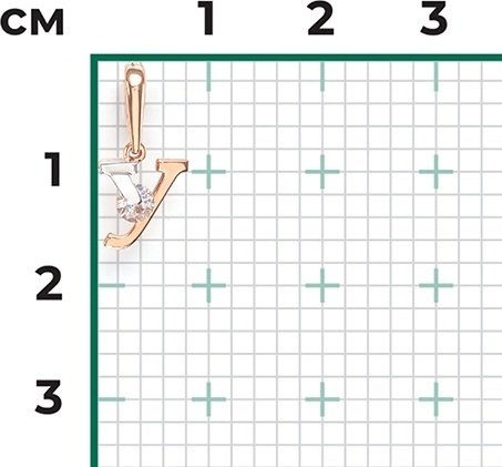 Подвеска PLATINA 03-3119-У-501-1111-38 вес 0.58 г золото, фианит купить,NaN