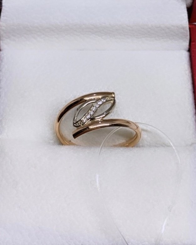 Кольцо Cristal 117-3-002-96 размер 17.5 вес 0.99 г золото, цирконий купить,NaN
