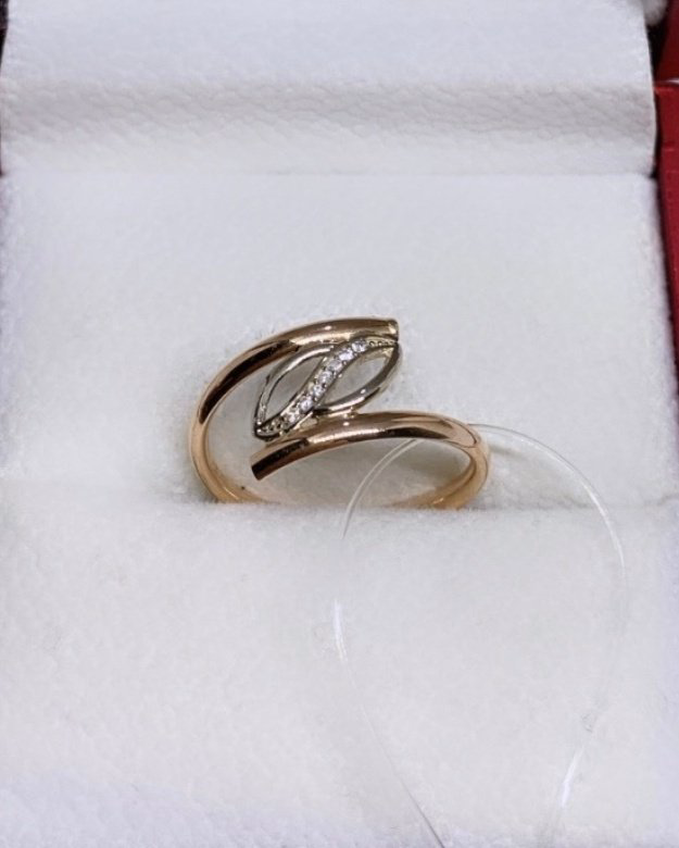 Кольцо Cristal 117-3-002-96 размер 17.5 вес 0.99 г золото, цирконий купить,NaN