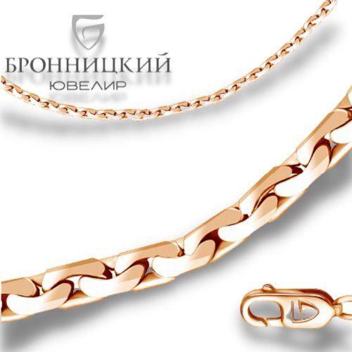 Цепь Бронницкий Ювелир 11055141150 длина 50 см, вес 5.43 г золото, плетение якорное купить,NaN
