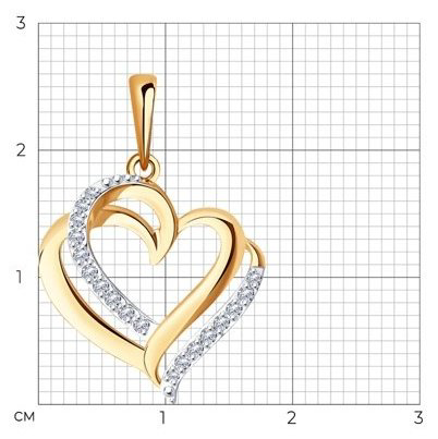 Подвеска SOKOLOV 035083 вес 1.08 г золото, фианит купить,NaN