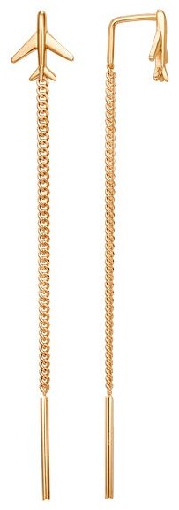 Серьги-цепочки DINASTIA 015522-1000 вес 0.75 г золото, без вставок купить,NaN
