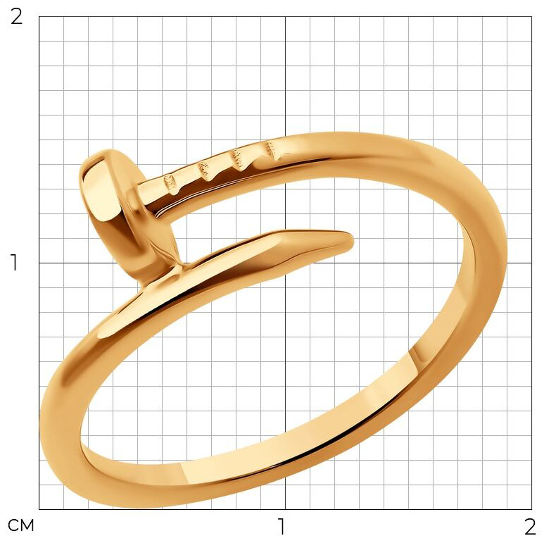 Кольцо LUXOR JEWELRY LUXOR 019500_16.5_2,48 размер 16.5 вес 2.48 г золото, без вставок купить,NaN