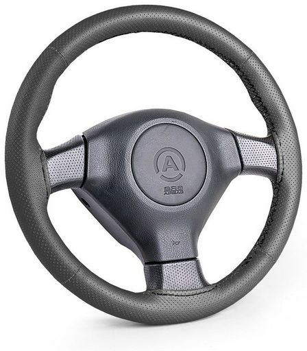 AUTOPROFI оплетка на руль SAM-201 BK M черный