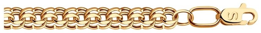 Цепь SOKOLOV 582070802 длина 55 см, вес 11.85 г золото, плетение бисмарк купить,NaN