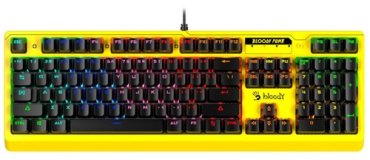 Клавиатура A4Tech Bloody B810RC желтый купить,0