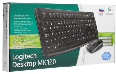 Клавиатура Logitech Desktop MK120 черный купить,0