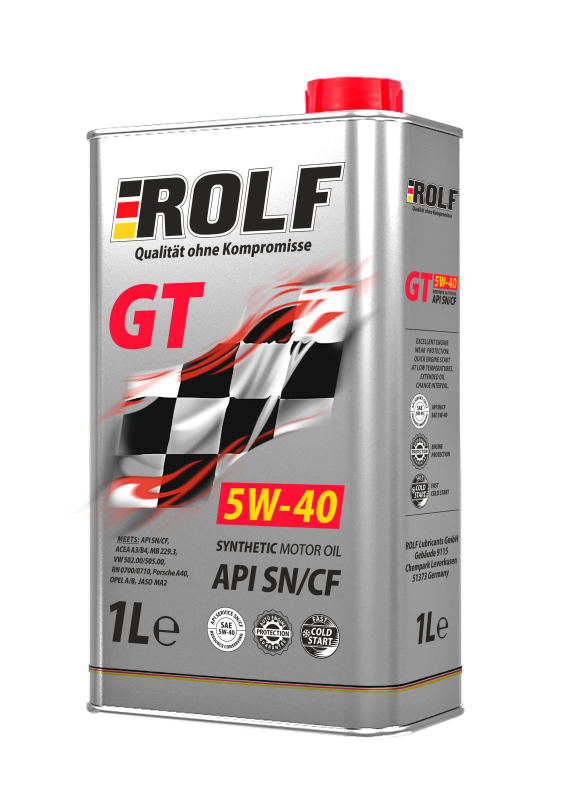Моторное масло Rolf GT 5w40 1л