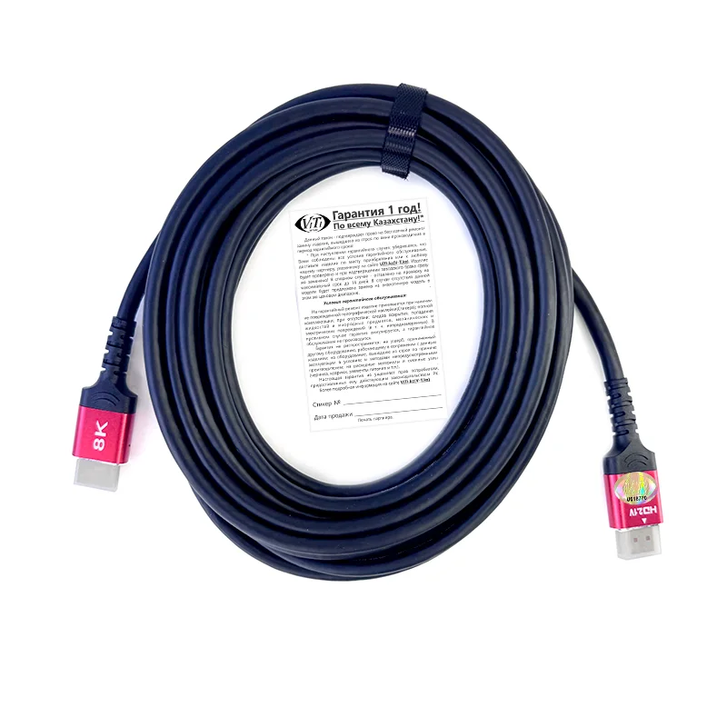 Кабель ViTi HDMI 5м 2.1 Red Black