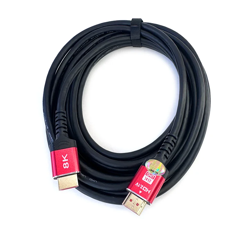 Кабель ViTi HDMI 5м 2.1 Red Black