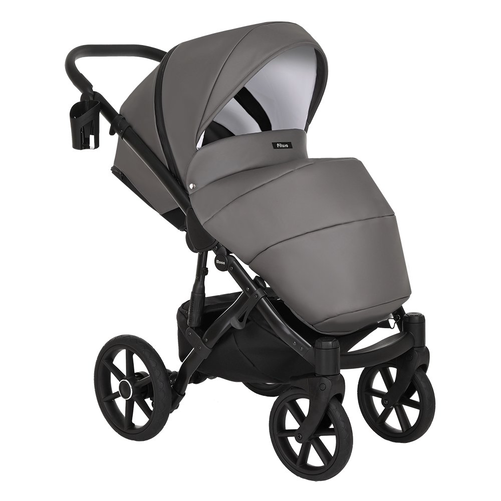 Коляска 2в1 Pituso Moon Кожа Grey купить,NaN