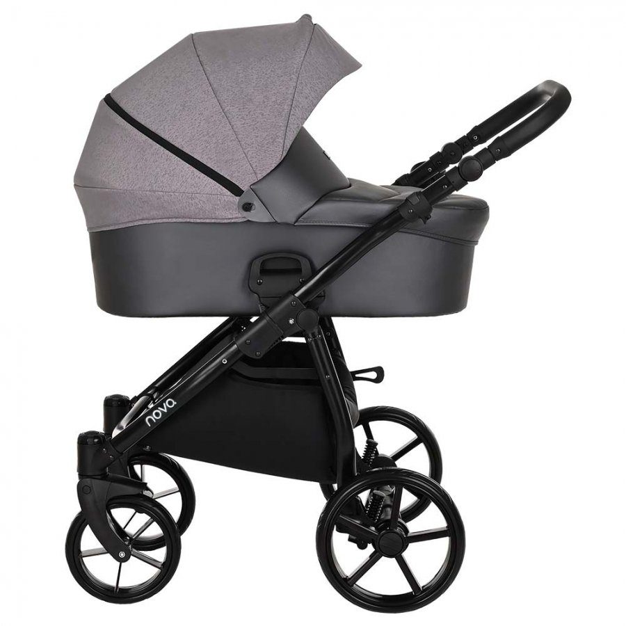 Коляска 2в1  Tutis Novo Кожа  Antracite Metalic/Grey Reflective Print купить,NaN